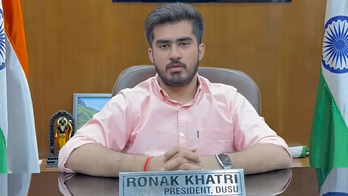 Ronak Khatri at the Delhi University Students' Union office